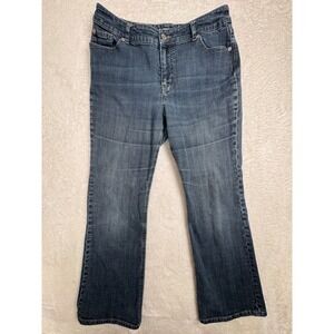 CHICO‎ Platinum Women's Large Jeans Short Bootcut Dark Wash Chic Comfy Chico's 2